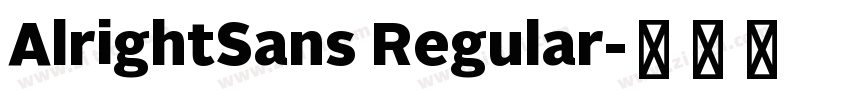 AlrightSans Regular字体转换
